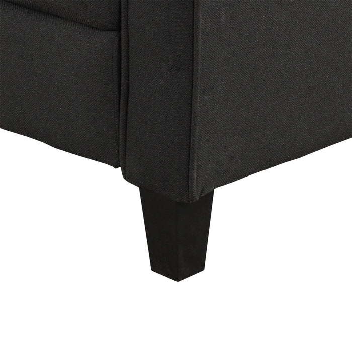 Living Room Furniture Loveseat Sofa and 3-seat sofa (Black)