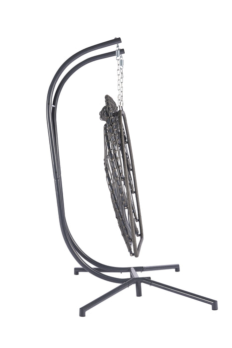 2 Person Outdoor Rattan Hanging Chair Patio Wicker Egg Chair - DTYStore