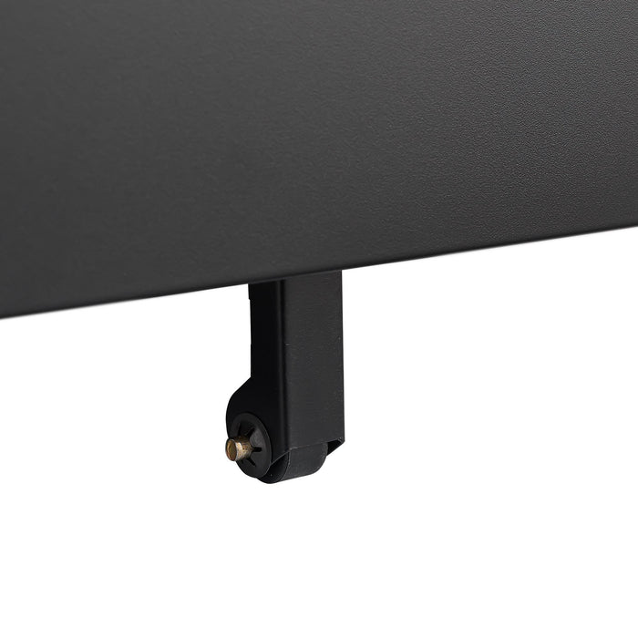2 Drawer File Cabinet with Lock, Metal Under Desk Rolling Filing Cabinet fits Letter/Legal/A4 Size for Home Office, Mobile Filing Cabinet, Assemble Required, Black - DTYStore