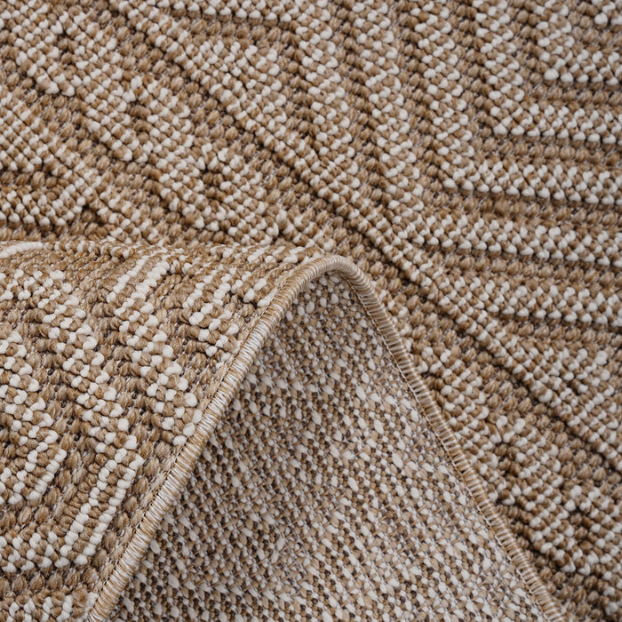 DTY Signature Collection 5X7 Mocha /Geometric Indoor/Outdoor Area Rug - DTYStore