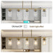 Modern Industrial 5-Light Chandelier with Clear Glass Shades, Golden Metal Frame Hanging Ceiling Light Fixture for Dining Room, Kitchen Island, Living Room (No Bulbs)