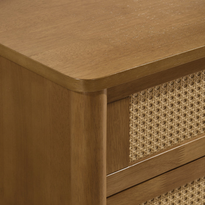 Vichy Wood and Rattan 4-Drawer Chest - DTYStore