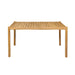 Acacia Wood Outdoor Dining Set of 5, Dining Furniture Set with 1 Table 4 Chairs, Teak and Beige - DTYStore