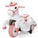 Unicorn Stroller and Electric Toy Bike with Training Wheels for Kids 3-6