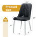 2 modern dining chairs, smooth PU leather backrest and silver-toned metal legs for a comfortable home experience for kitchens, bedrooms and offices. - DTYStore