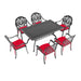 (Cushions In Random Colors)7-Piece Set Of Cast Aluminum Patio Furniture With Cushions - DTYStore