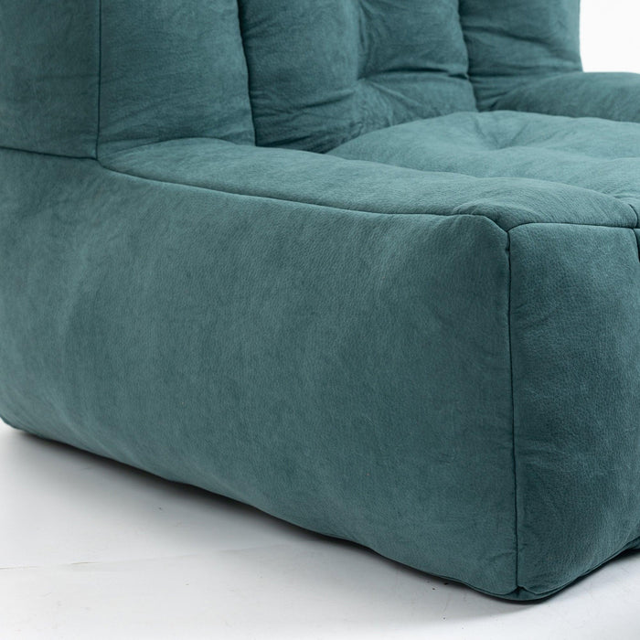 Fluffy bean bag chair, comfortable bean bag for adults and children, super soft lazy sofa chair with memory foam and ottoman, indoor modern focus bean bag chair for living room, bedroom, apartment - DTYStore
