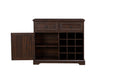 Farmhouse Buffet Cabinet with Storage Sideboard with 2 Drawers, Wine Bar Cabinet with Removable Wine Racks Storage Shelves, Liquor Coffee Bar Cupboard for Kitchen, Dining Room, Espresso L39.37''*W15.7