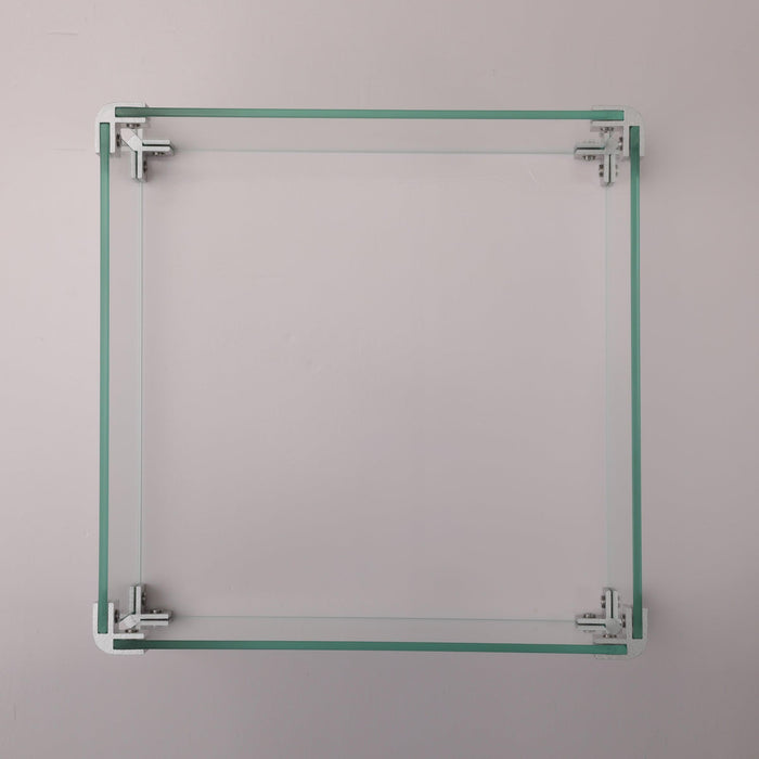 Glass Wind Gurad Square Glass Windshield For Square Fire Table