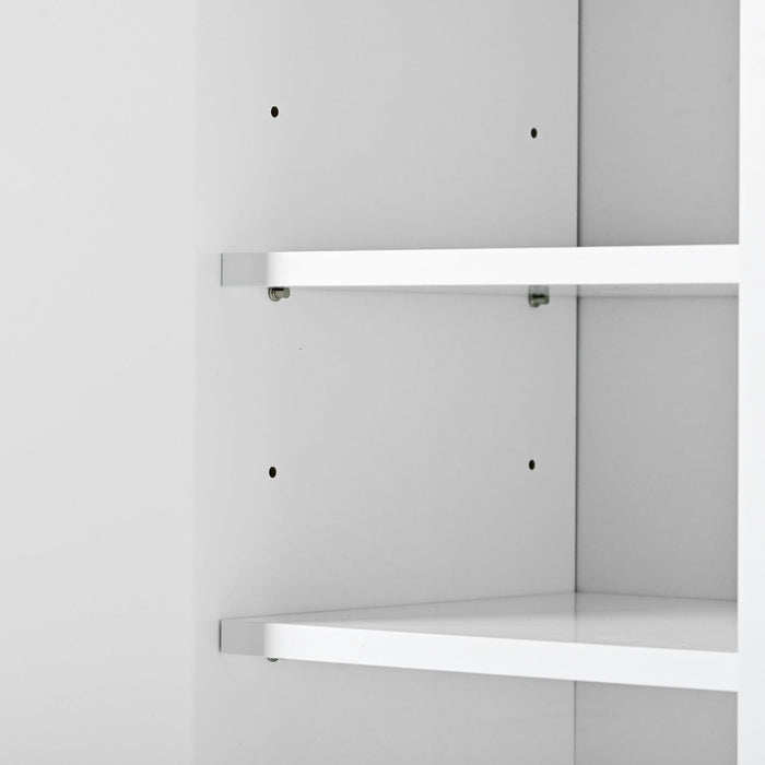 Sleek and Modern Shoe Cabinet with Adjustable Shelves, Minimalist Shoe Storage Organizer with Sturdy Top Surface, Space-saving Design Side Board for Various Sizes of Items, White