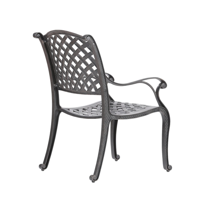 Sparta Modern Dining Arm Chair, Dupione Brown - DTYStore