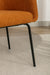 039-Set of 1 Boucle Fabric Dining Chair With Black Metal Legs,Ginger - DTYStore