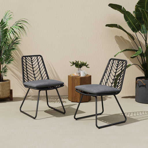 DEJA CHAIR,2PCS with 2 Cushions,Gray - DTYStore
