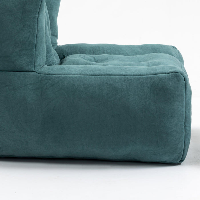 Fluffy bean bag chair, comfortable bean bag for adults and children, super soft lazy sofa chair with memory foam and ottoman, indoor modern focus bean bag chair for living room, bedroom, apartment - DTYStore