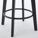Modern Swivel Bar Stools Velvet Barstools Button Tufted Bar Stools Rivet Trim Bar Stools for Kitchen Island,Bistro, with Metal Pull Ring Sturdy Footrest Large Backrest for Home Bar,Navy Blue 1pc - DTYStore