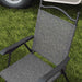 Outsunny Folding Patio Chairs, Set of 4 Sports Chairs for Adults, Camping Chairs with Armrests, Breathable Mesh Fabric Seat for Lawn, Gray - DTYStore