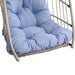 Outdoor garden rattan egg swing chair hanging chair PE hanging chair blue - DTYStore