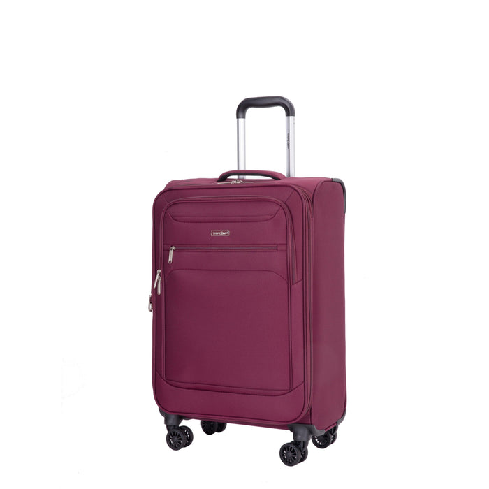 3-Piece Set Softshell Suitcase Spinner Wheels Terylene Polyester Luggage Sets Carry On