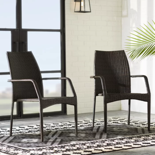 Outdoor Wicker Chairs, 54020 KD MP2, 2 chairs/set - DTYStore