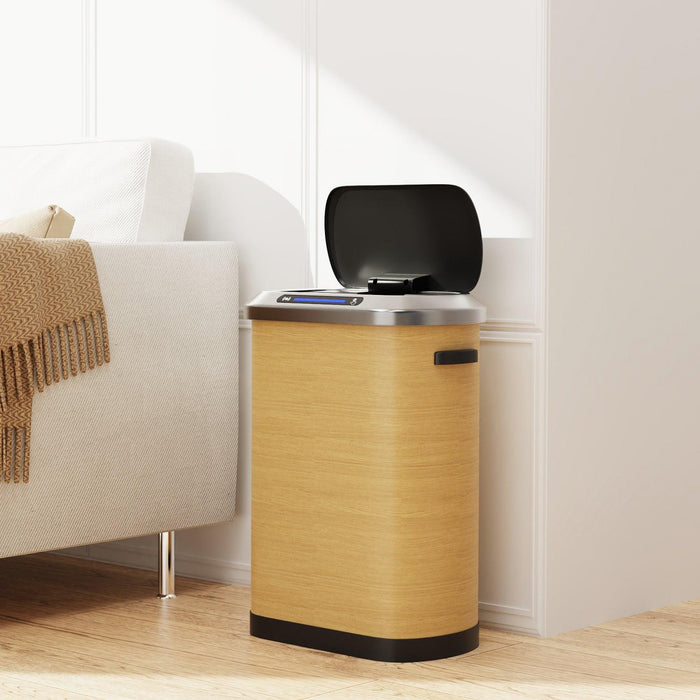 50L Smart automatic Trash Cans - Full Intelligent Sensor - Wood