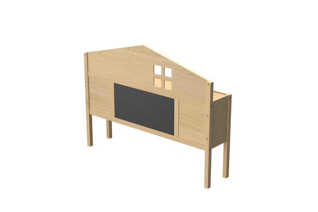 Headboard Storage Cabinet for Full-size Montessori Floor Bed Natural,Freely collocation