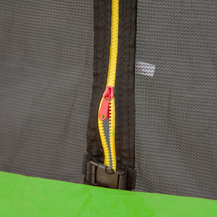 15FT Trampoline with Basketball Hoop Inflator and Ladder(Inner Safety Enclosure) Green - DTYStore