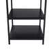 47.3-inch diameter modern splicing circular dining table - double-layer storage, wood and black fan-shaped diagonal color matching design, interpreting home aesthetics and practicality. - DTYStore