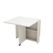 Fully unfolded 51.18 inches white foldable table, suitable for small family table or display table convenient, home simple long table, simple and lightweight - DTYStore