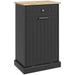 Kitchen Tilt Out Trash Bin Cabinet Free Standing Recycling Cabinet Trash Can Holder With Drawer, Black