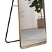 The 1st Generation of Floor Mounted Full Length Mirrors. Aluminum alloy metal frame arched wall mirror, bathroom makeup mirror, bedroom porch, wall mounted. Gold 60 "* 16.5"