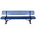 8 ft. Outdoor Steel Bench with Backrest BLue - DTYStore