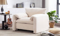 Modern Style Chenille Oversized Armchair Accent Chair Single Sofa Lounge Chair 38.6'' W for Living Room, Bedroom,Cream