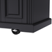 54inch Large Kitchen Island with Rubber Wood Drop Leaf, Embossed Texture Rolling Kitchen Cart on 4 Wheels with 4 Doors and 3 Drawers, Kitchen Island with Storage for Kitchen, Dining Room,Black - DTYStore