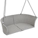 51.9" 2-Person Hanging Seat, Rattan Woven Swing Chair, Porch Swing With Ropes, Gray Wicker And Cushion