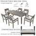 U_Style Acacia Wood Outdoor Dining Table And Chairs Suitable For Patio, Balcony Or Backyard - DTYStore