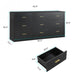 Modern Black 9-Drawer Dresser for Bedroom - Ample Storage Wide Chest of Drawers, Sturdy & Safe