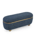 Storage Ottoman Bench, Upholstered End of Bed Ottoman Bench with Storage and Seating, Large Blanket Storage Bench for Foot Rest in Bedroom, Living Room, Entryway, Dark blue