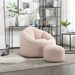 Bedding Bean Bag Sofa Chair High Pressure Foam Bean Bag Chair Adult Material with Padded Foam Padding Compressed Bean Bag With Footrest