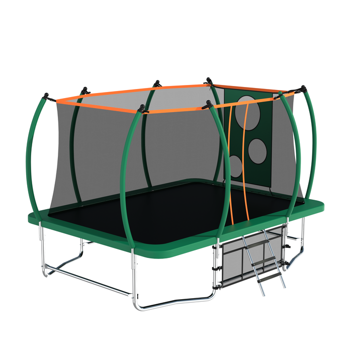 8X14FT Outdoor Square Trampolines for Kids Adults Long Rectangular Tumbling Trampoline - DTYStore