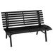 Outsunny 48.5' Garden Bench, Outdoor Patio Bench, Lightweight Aluminum Park Bench with Slatted Seat for Lawn, Park, Deck, Black - DTYStore
