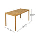Acacia Wood Outdoor Dining Set of 5, Dining Furniture Set with 1 Table 4 Chairs, Teak and Beige - DTYStore
