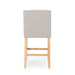 Vienna Contemporary Fabric Tufted Wingback 27 Inch Counter Stools, Set of 2, Light Gray, Natural - DTYStore