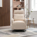 JiaDa Upholstered Swivel Glider.Rocking Chair for Nursery in Beige.Modern Style One Left Bag