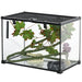 14 Gallon Reptile Glass Terrarium Tank with Decor Kit, Breeding Box Full View with Visually Appealing Sliding Screen Top for Lizards, Frogs, Snakes, Spiders, 20" x 12" x 14", Black - DTYStore
