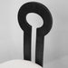Vintage Rubber Solid Wood Dining Chair, Sheep Plush Dining Chair, Armless Dining Chair, Suitable For Small Home Dressing Room Model Room, Black(Set Of 2) - DTYStore