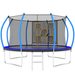 14FT Trampoline with Enclosure - Recreational Trampolines with Ladder, ASTM Approval Outdoor Trampoline for Kids - DTYStore