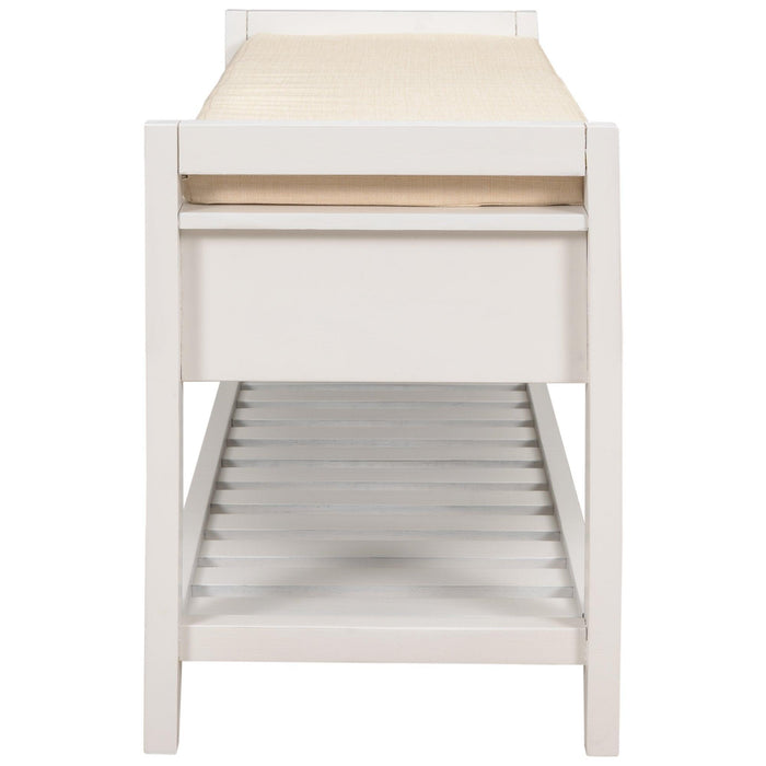 Shoe Rack with Cushioned Seat and Drawers, Multipurpose Entryway Storage Bench