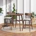 Wooden Bar Chairs Set of 2, Modern Soft Upholstered Kitchen Island Chairs, Counter Height Stool with Backrest,Wooden Frame Chairs with Footrest for Pub,Living Room,Restaurant,Walnut - DTYStore