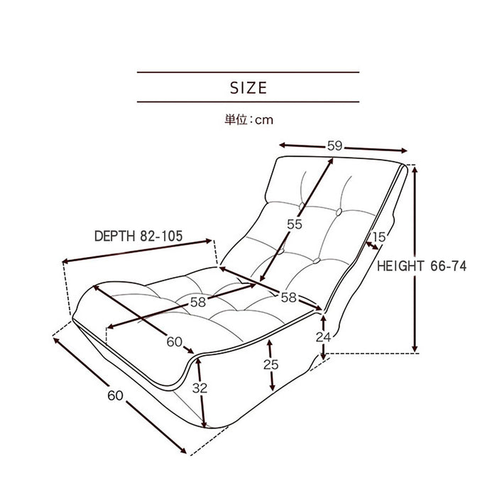 Single Sofa Reclining Chair Japanese Chair Lazy Sofa tatami balcony reclining chair leisure sofa adjustable chair