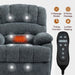 Large Size Chenille Power Lift Recliner Chair with 8-Point Vibration Massage and Lumbar Heating